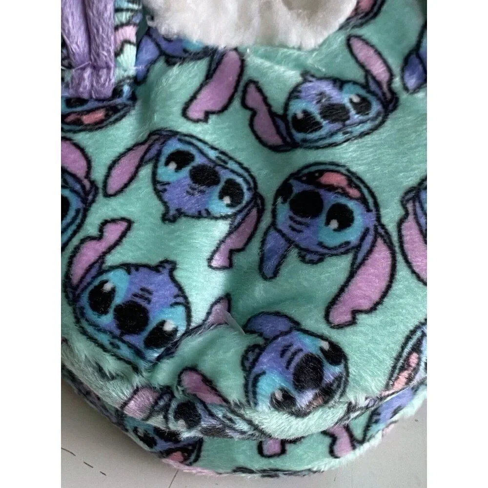 Disney Stitch Slipper Cozy Socks Disney Fuzzy Babba Faux Fur Women’s Sz 8-10 NEW